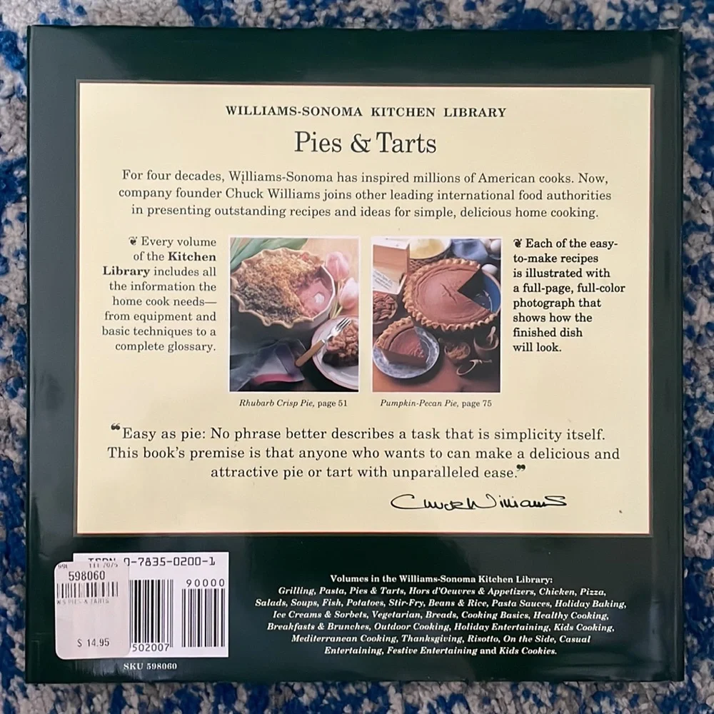Williams Sonoma Pies & Tarts Cookbook – Baking & Dessert Recipes